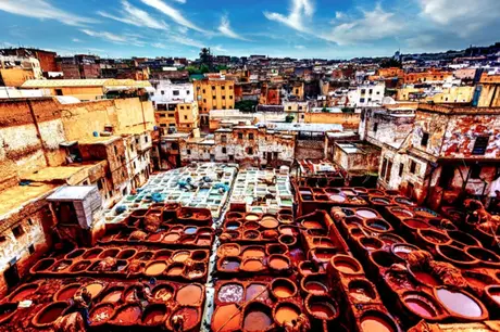 Tanneries in Fes Morocco